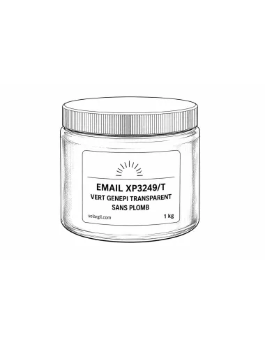 EMAIL XP3249/T VERT GENEPI TRANSPARENT SANS PLOMB