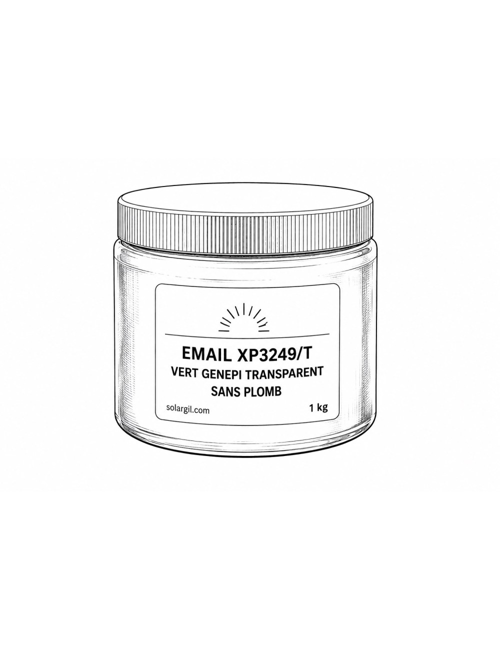 EMAIL XP3249/T VERT GENEPI TRANSPARENT SANS PLOMB