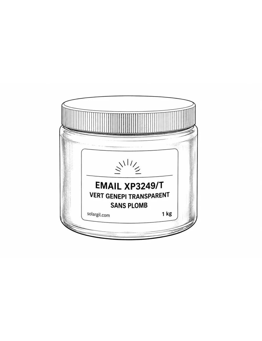 EMAIL XP3249/T VERT GENEPI TRANSPARENT SANS PLOMB