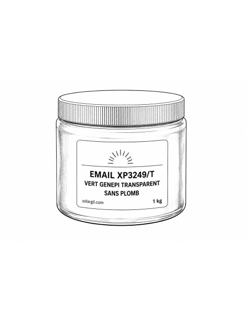 EMAIL XP3249/T VERT GENEPI TRANSPARENT SANS PLOMB