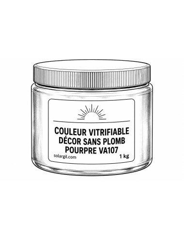 COULEUR VITRIFIABLE DÉCOR SANS PLOMB POURPRE VA107