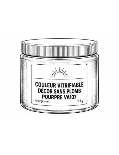 COULEUR VITRIFIABLE DÉCOR SANS PLOMB POURPRE VA107