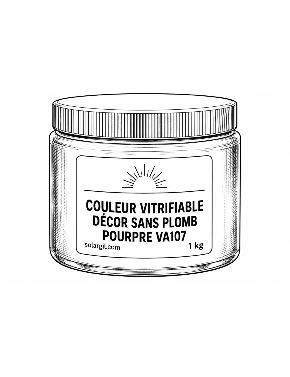COULEUR VITRIFIABLE DÉCOR SANS PLOMB POURPRE VA107