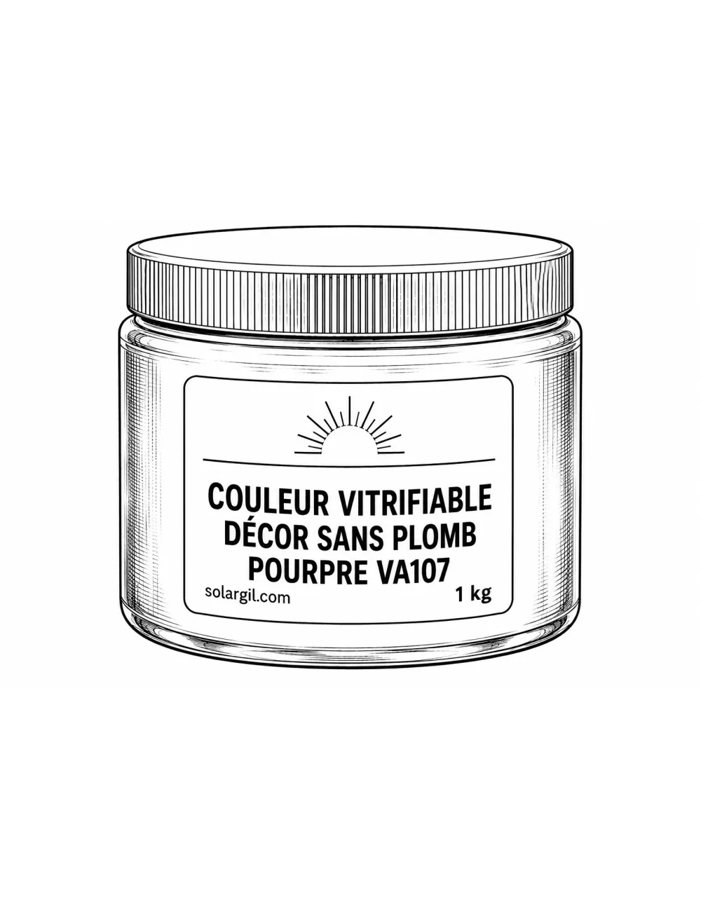 COULEUR VITRIFIABLE DÉCOR SANS PLOMB POURPRE VA107