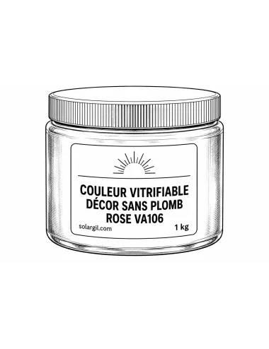 COULEUR VITRIFIABLE DÉCOR SANS PLOMB ROSE VA106