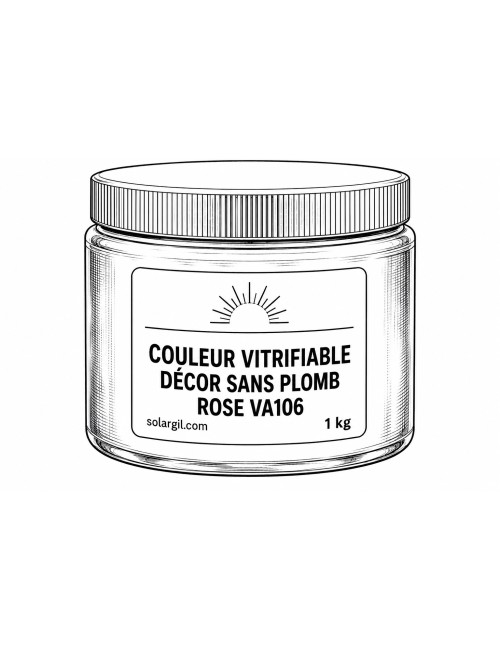 COULEUR VITRIFIABLE DÉCOR SANS PLOMB ROSE VA106