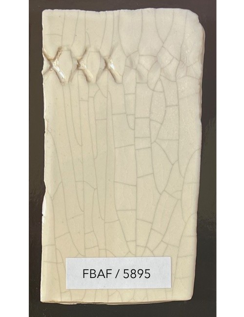 ÉMAIL FAÏENCE & RAKU CRAQUELÉ BRILLANT BLANC 5895