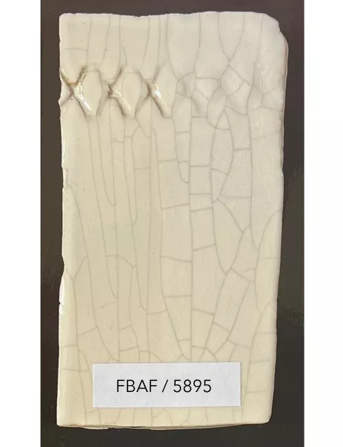 ÉMAIL FAÏENCE & RAKU CRAQUELÉ BRILLANT BLANC 5895