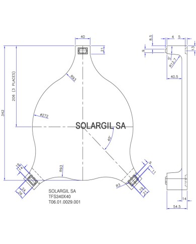 SUPPORTS ASSIETTES EN TFS-FL PLEIN 340*40 1300°C