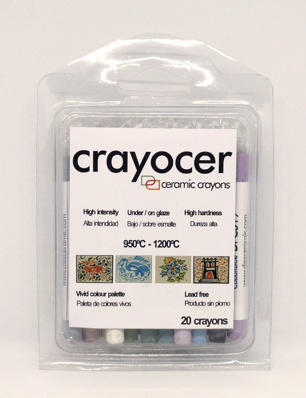 CRAIE CERAMIQUE BOITE DE 20 COLORIS 980-1200°C