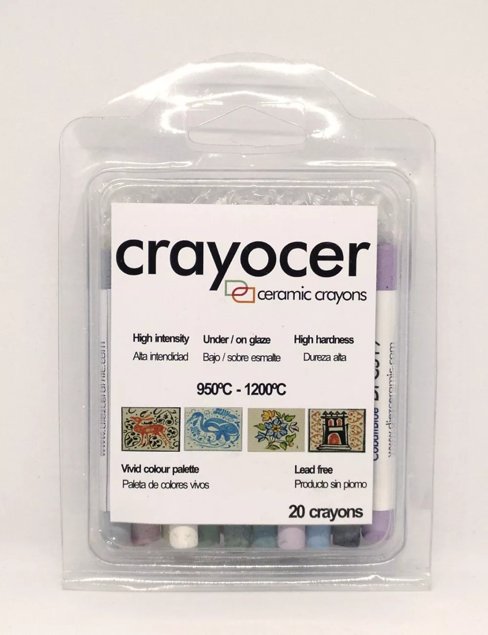 CRAIE CERAMIQUE BOITE DE 20 COLORIS 980-1200°C