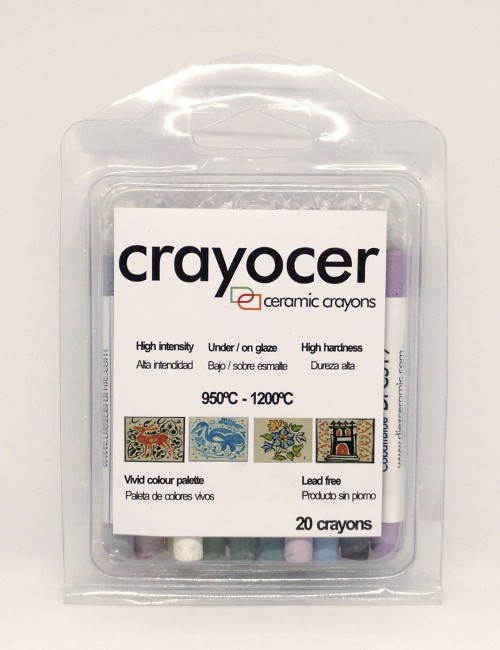 CRAIE CERAMIQUE BOITE DE 20 COLORIS 980-1200°C