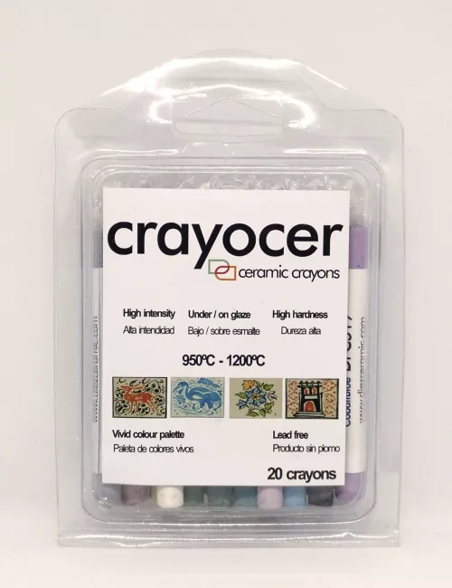 CRAIE CERAMIQUE BOITE DE 20 COLORIS 980-1200°C