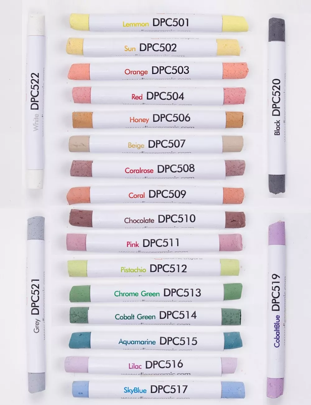 CRAIE CERAMIQUE BOITE DE 20 COLORIS 980-1200°C
