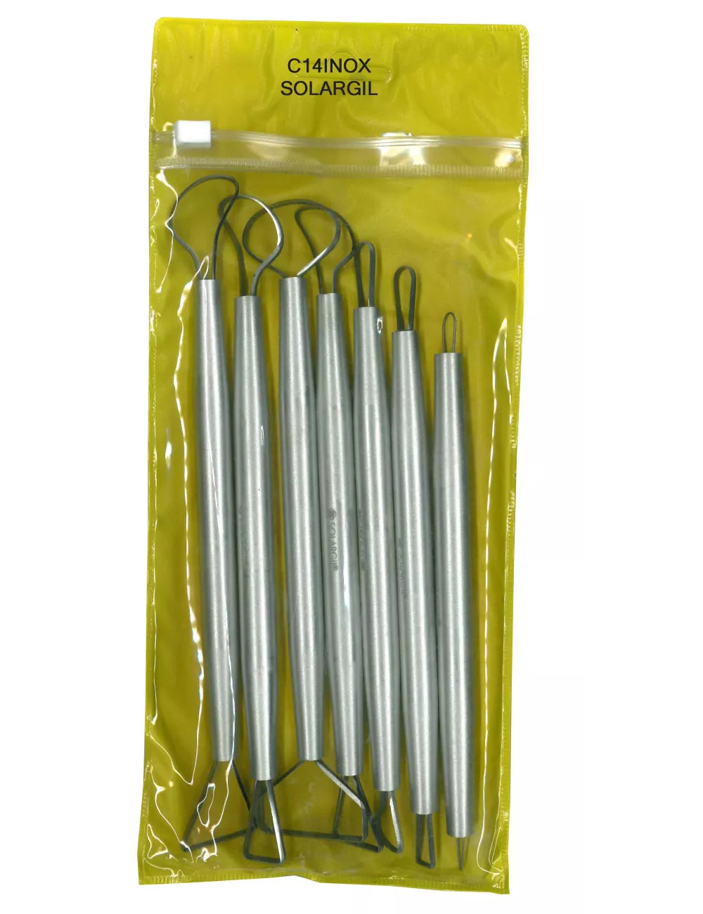 KIT 7 MIRETTES ASSORTIES DOUBLE FIL COUPANT INOX