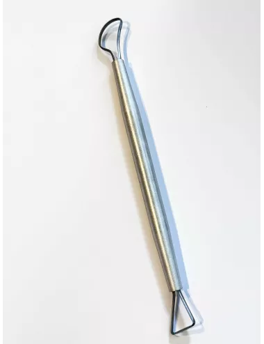 Mirette double à fil coupant en acier inoxydable 20 cm SCINOX1 pour modelage