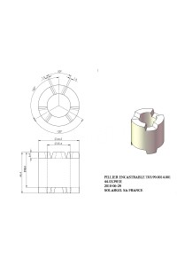 PILIER ENCASTR.H39 mm Diam.43 