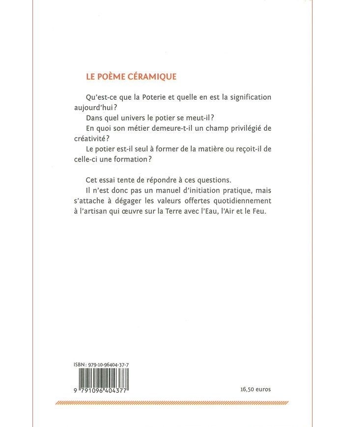 LIVRE "LE POÈME CERAMIQUE"