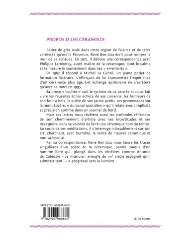 LIVRE "PROPOS D'UN CÉRAMISTE"