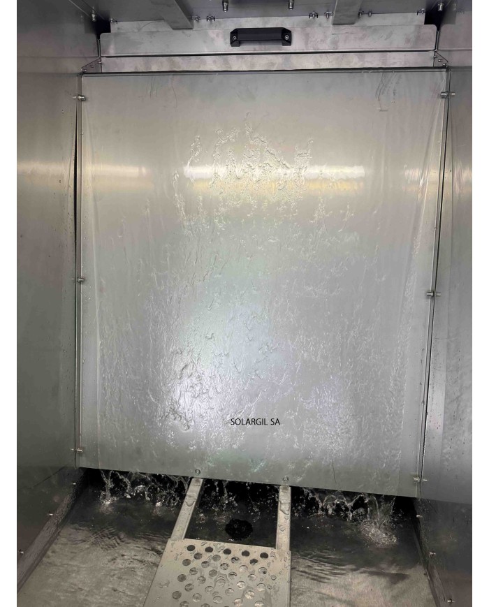 CABINE D'EMAILLAGE INOX RIDEAU D'EAU MODELE ECONOMIQUE RS5205