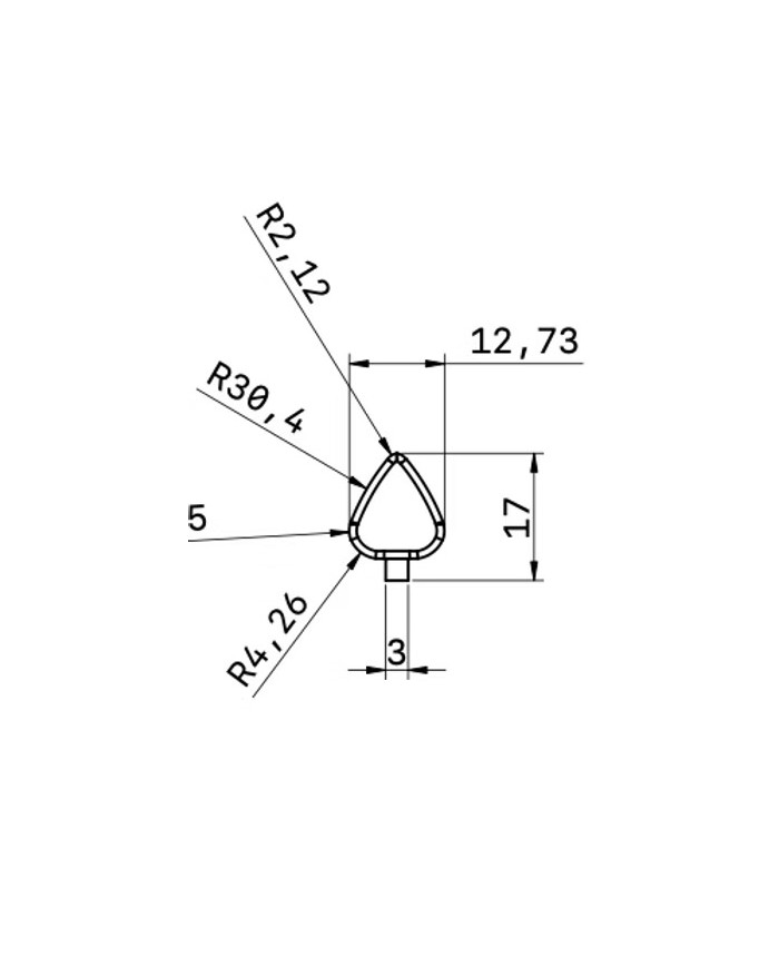 MIRETTE TUNGSTENE FIL COUPANT TRIANGULAIRE L16CM