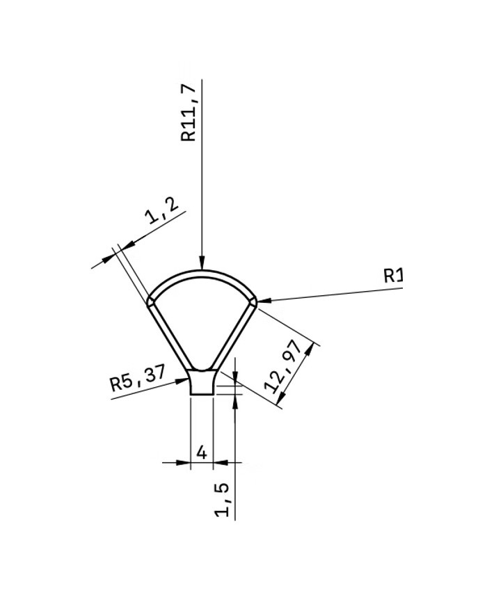 MIRETTE TUNGSTENE FIL COUPANT FORME ARC L17.5CM