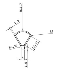 MIRETTE TUNGSTENE FIL COUPANT FORME ARC L17.5CM