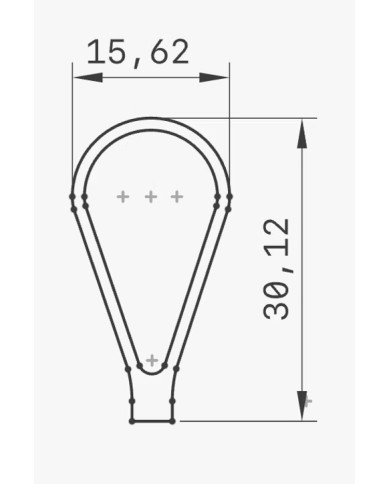 MIRETTE TUNGSTENE FIL COUPANT FORME GOUTTE L17.5CM