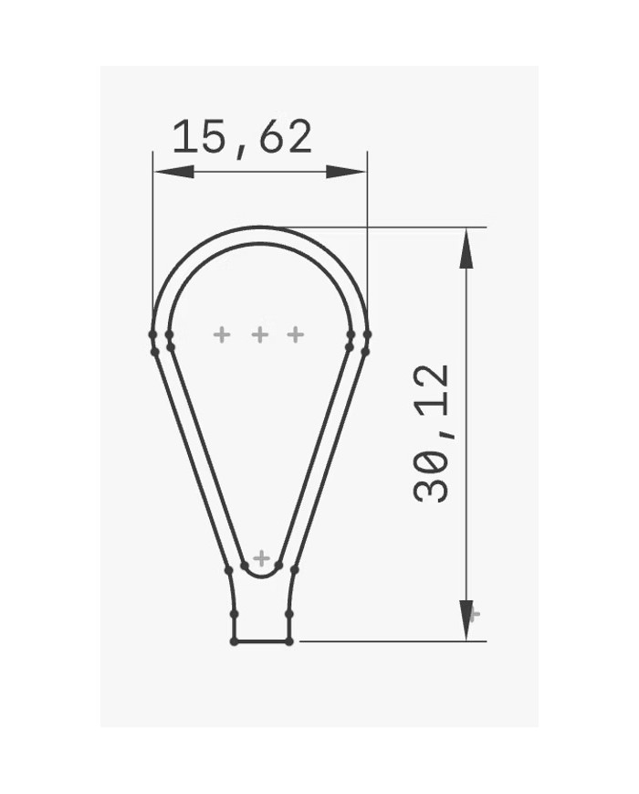 MIRETTE TUNGSTENE FIL COUPANT FORME GOUTTE L17.5CM
