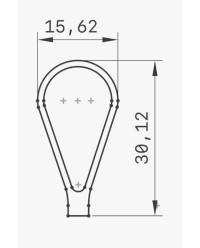 MIRETTE TUNGSTENE FIL COUPANT FORME GOUTTE L17.5CM