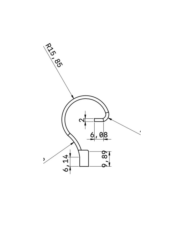 MIRETTE TUNGSTENE FIL COUPANT FORME G L17.5CM