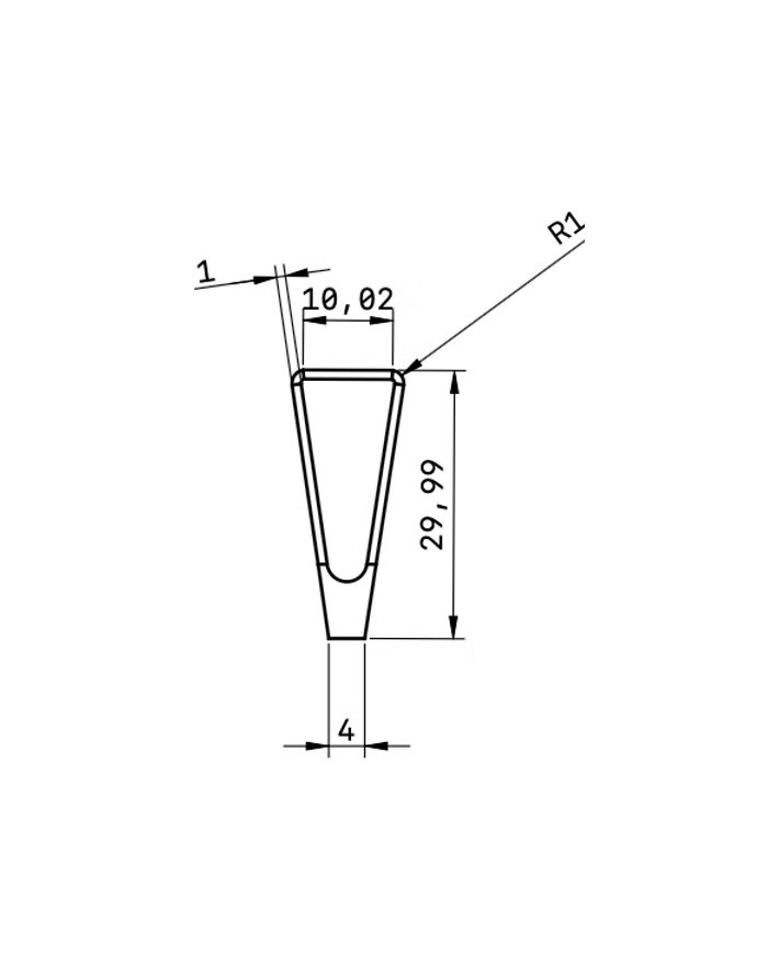 MIRETTE TUNGSTENE FIL COUPANT FORME TRIANGLE ETROIT L17.5CM