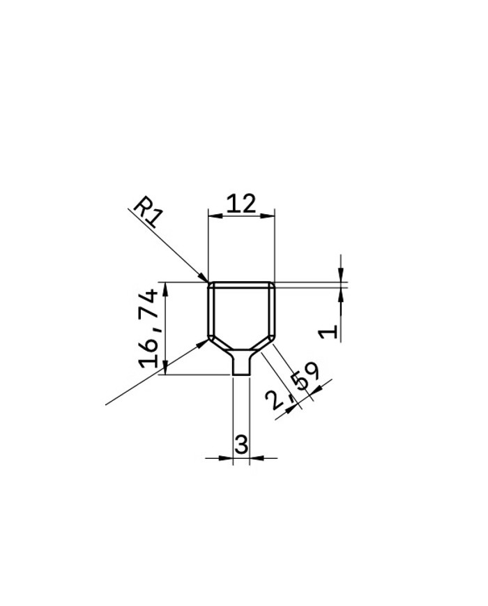 MIRETTE TUNGSTENE FIL COUPANT FORME CARRE L16 CM