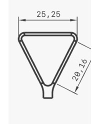 MIRETTE TUNGSTENE FIL COUPANT FORME TRIANGLE L17.5CM