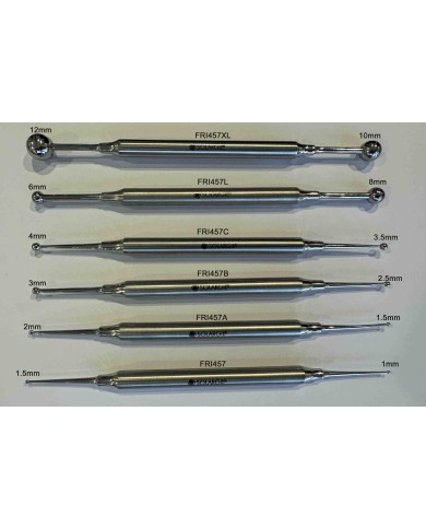 OUTIL INOX 165mm DOUBLE BOULE Ø 2-1.5