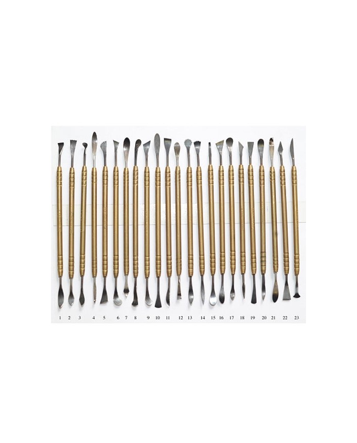 OUTIL INOX DOUBLE 180mm MANCHE ALUMINIUM