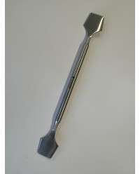 OUTIL INOX DOUBLE 200MM CRANTE GROS