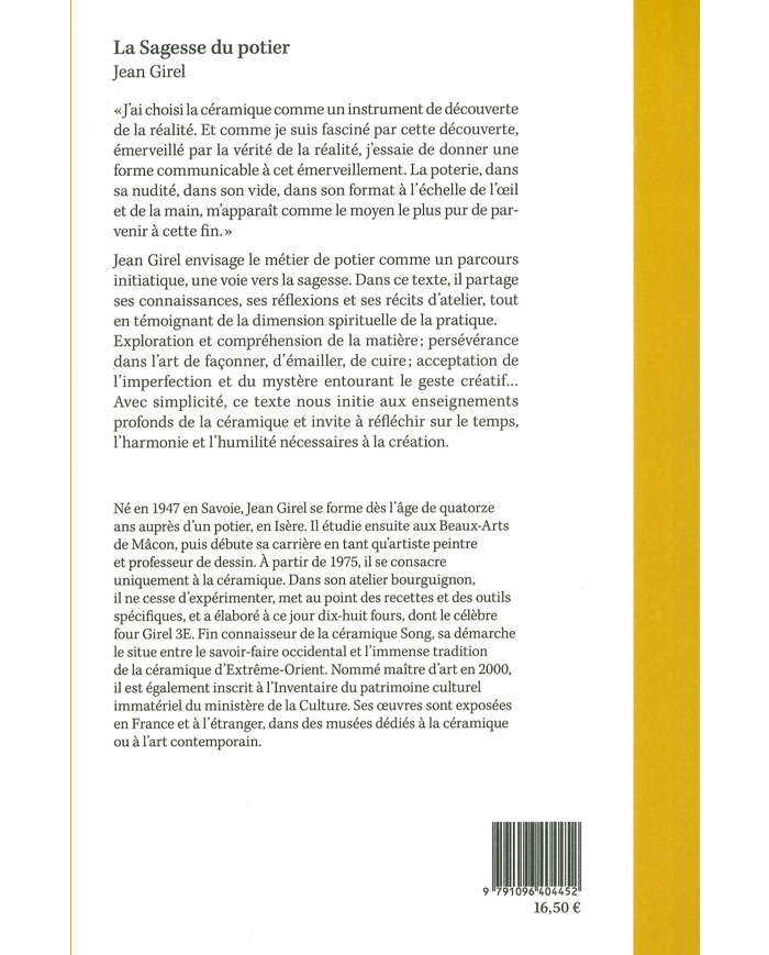 LIVRE "LA SAGESSE DU POTIER"