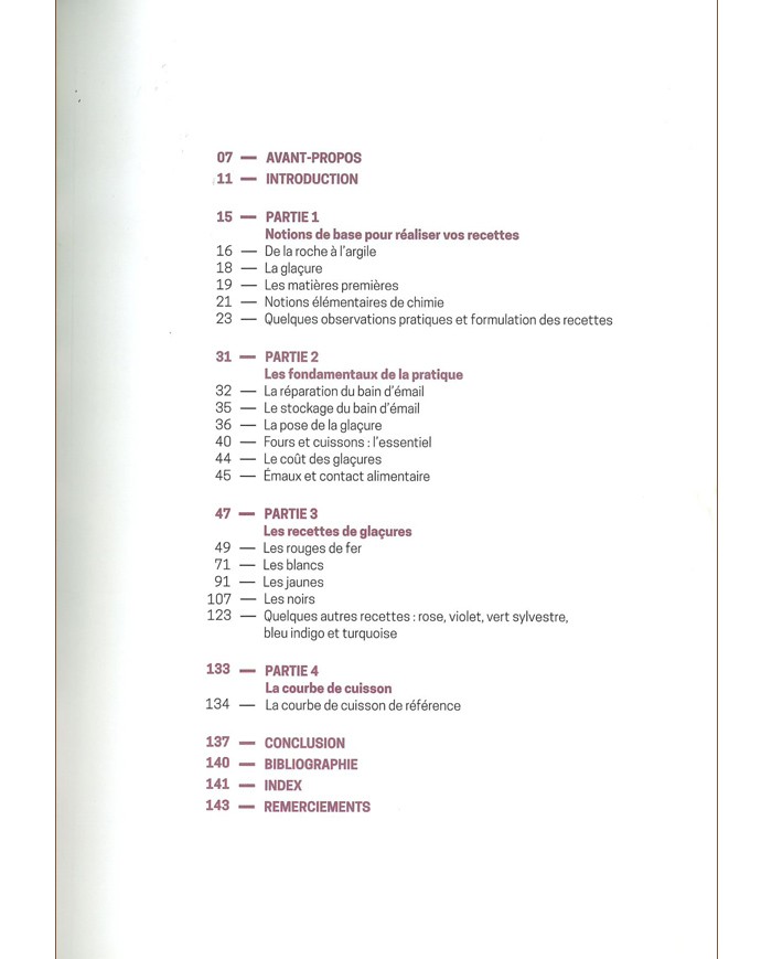 LIVRE "UNE PALETTE DE GLAÇURES EN FOUR ÉLECTRIQUE"
